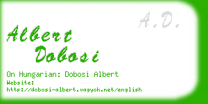 albert dobosi business card